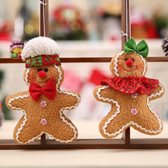 Gingerbread Man Christmas Tree Pendant Fabric Doll