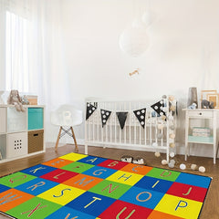 Colorful Letter Game Pad Large Carpet Area Carpet Living Room Bedroom Soft