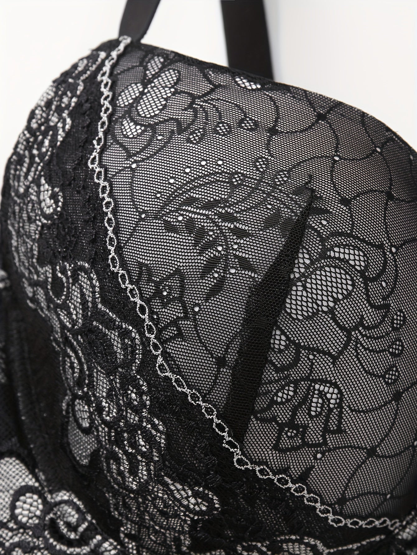 Floral Lace Push Up Underwire Bra