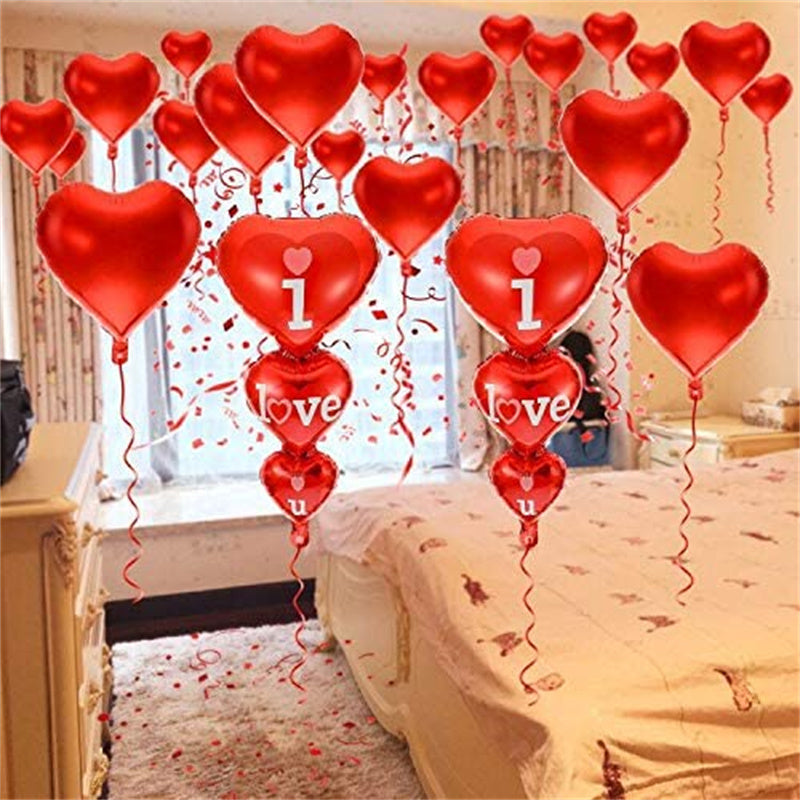 Red Heart Balloon I Love You Helium Decoration & Gift Idea