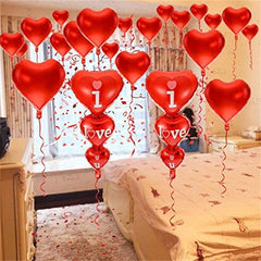 Red Heart Balloon I Love You Helium Decoration & Gift Idea