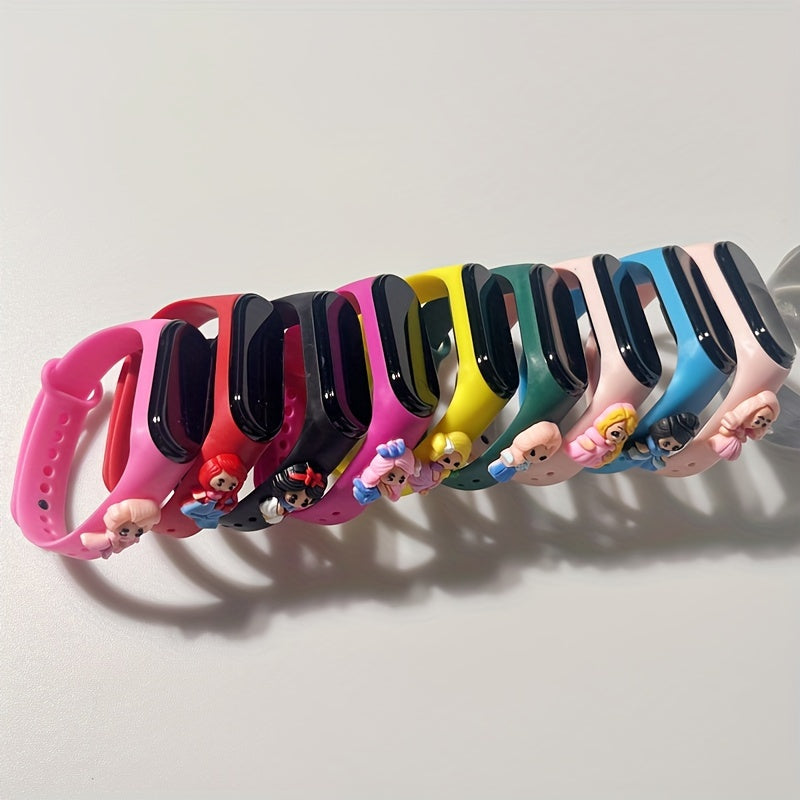 Oval Electronic Watch LED Screen Waterproof Doll Cartoon Wristwatch