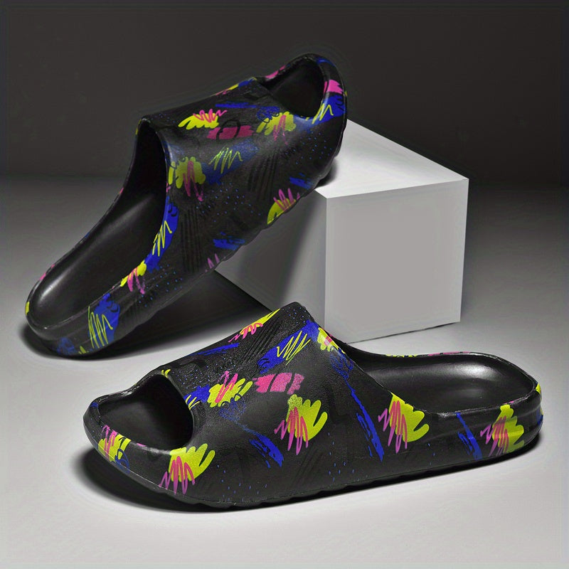 Men's Lightweight Open Toe Slippers Comfortable Indoor Outdoor Shoes