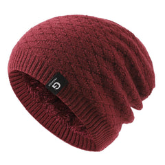 Men's Knit Wool Hat in Khaki Color