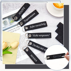 20pcs Felt Keychains With Stainless Steel Ring DIY Decorative Crafts Keychain