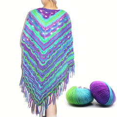 2pcs Wool Rainbow Thread for DIY Knitting & Crocheting