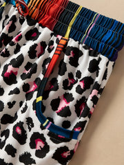 Plus Size Leopard Print Lounge Shorts