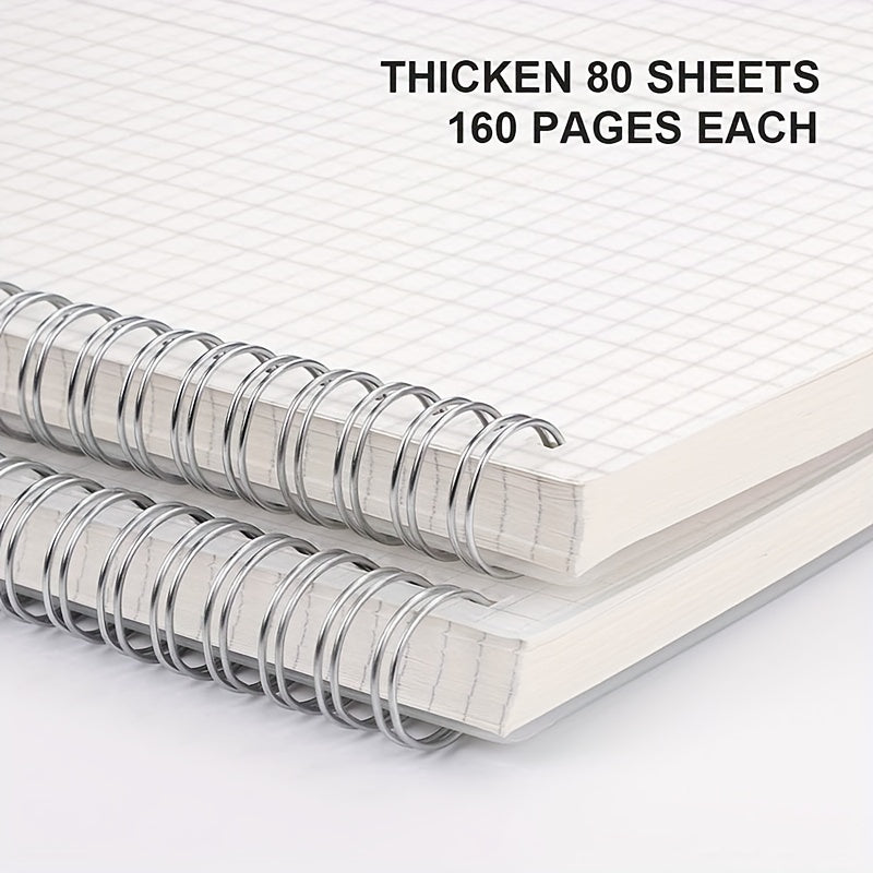1pc Spiral Grid Notebook Paper for Office School Home