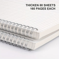 1pc Spiral Grid Notebook Paper for Office School Home