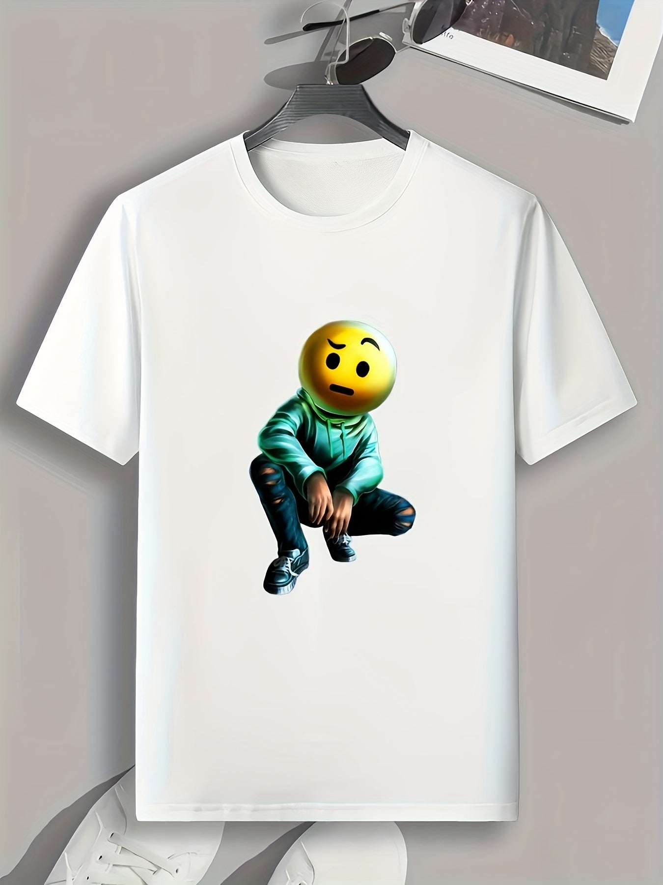 Facial Expression Men's Graphic T-Shirt Casual Tee For Summer