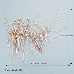 Beaded Rhinestone Wedding Hair Band Headband Bridal Hair Accessory