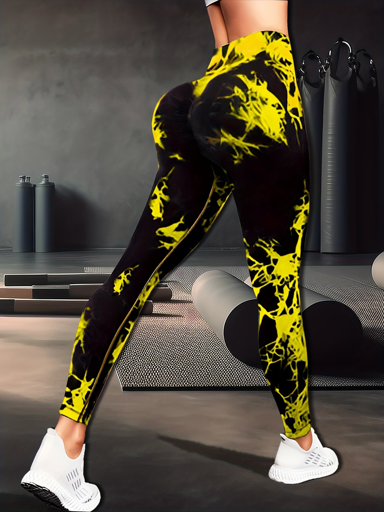 Tie Dye Butt Lifting Yoga Sports Leggings High Waist
