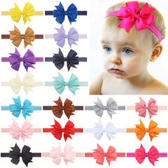 Children's Solid Ribbon Bow Headband for Kids