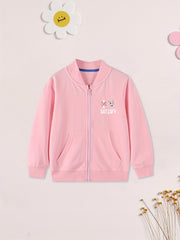 Boy's Rabbit Graphic Cotton Zip Up Jacket for Spring Fall