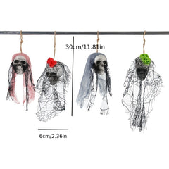 Halloween Hanging Ghost Mesh Skull Head Decorations