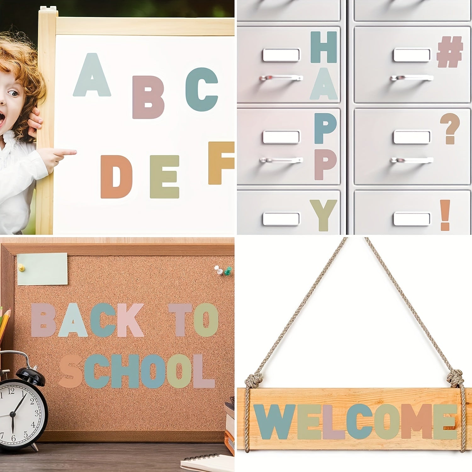 26 Letters 3 Punctuation Stickers 5 inch Self Adhesive for Bullet Journals