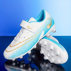 Unisex Kid's AG Cleat Football Boots Hook Loop Fastener