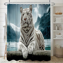 3D Digital Printing Bathroom Shower Curtain Waterproof Multifunctional Curtain