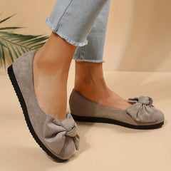 Women's Bow Tie Flats Slip On Shoes Lightweight Casual Shoes