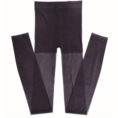 Open Toes Pantyhose High Waist Semi Sheer Footed Women's Stockings