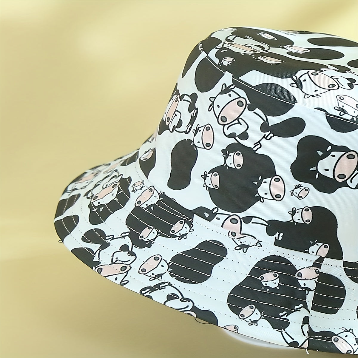 Cow Print Bucket Hat Reversible Sun Hat Lightweight Fisherman Cap