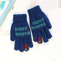 Thick Warm Windproof Knitted Gloves Cycling Riding Student Girls