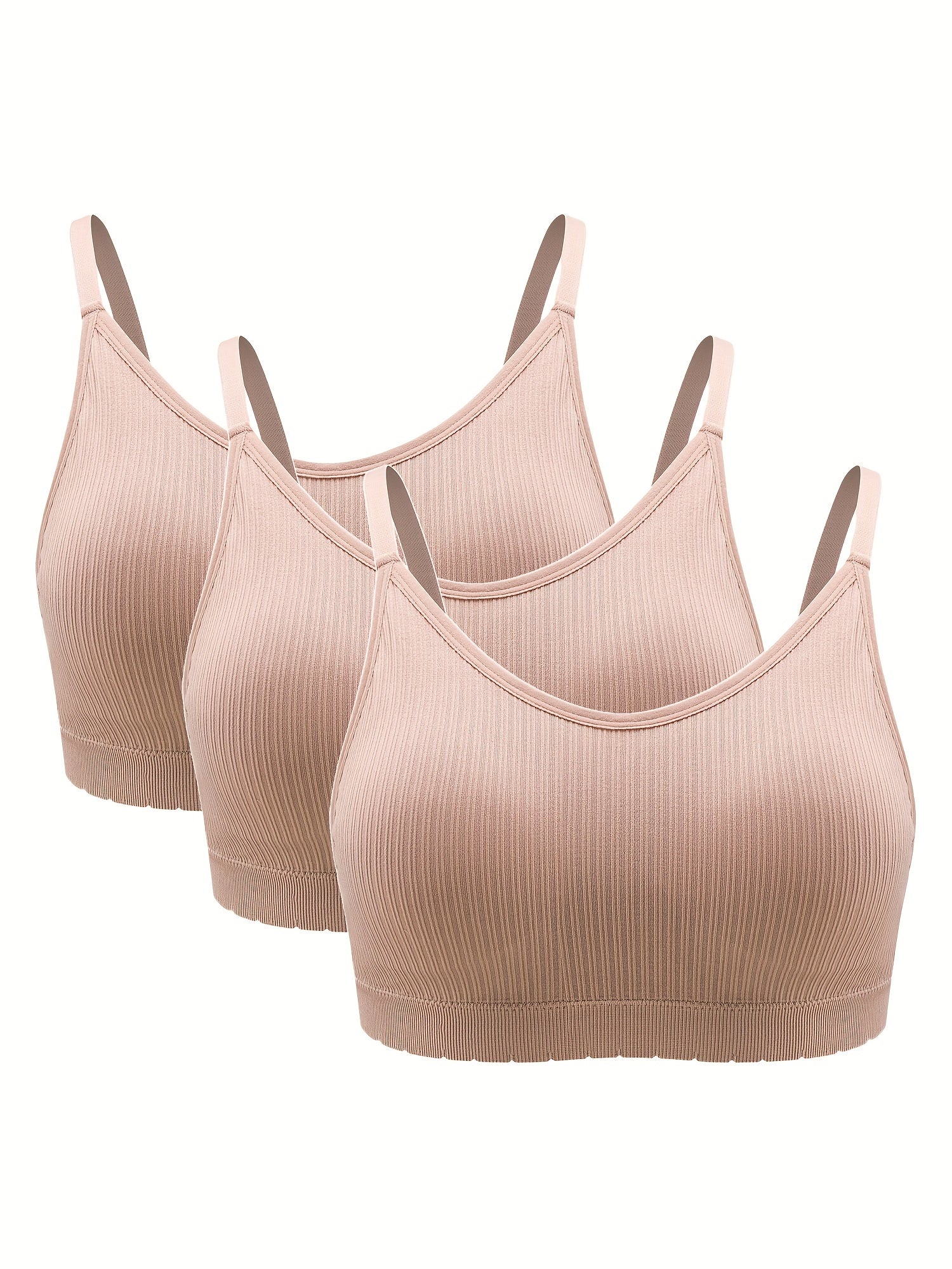 3 Pack Plus Size Seamless Sports Bra Set