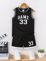 Kids Basketball Suit Set 33 Shirt & Shorts for Summer Training