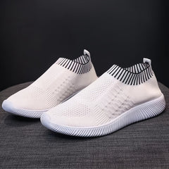 Women's Knit Slip on Athletic Walking Shoes Comfortable & Breathable