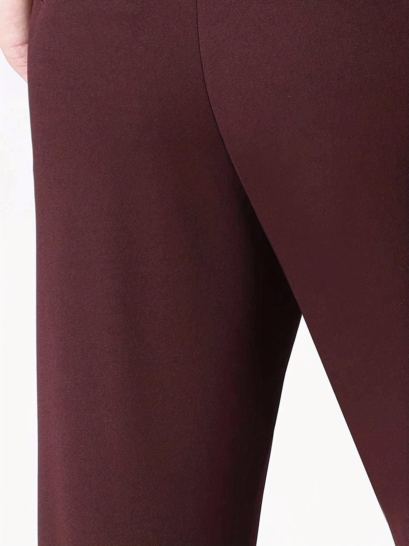 Men's Solid Stretch Dress Pants for Business
