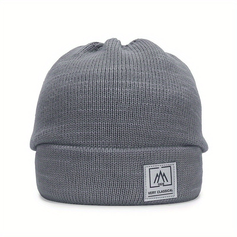 Men's Winter Warm Knitted Beanie Hat Velvet Lined Cycling Hat