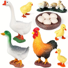 8pcs Realistic Farm Animal Figurines for DIY Landscape & Home Decor