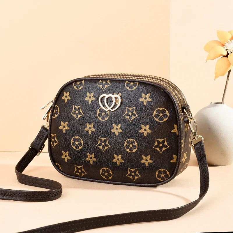 Retro Chinese Style PU Shoulder Bags for Women Handbags Purses Crossbody Clutch