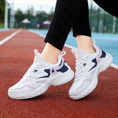 Women's Low Top Breathable Running Shoes Soft Sole Lightweight Chunky Sneakers