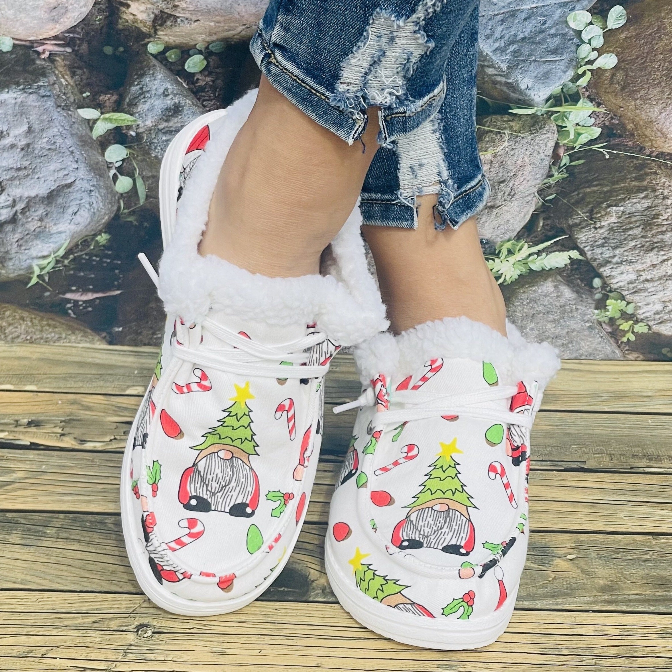Women's Christmas Tree Snow Boots Warm Winter Outdoor Comfortable Non-slip