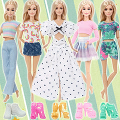 5-Piece Doll Clothes and Accessories Set for 11-8 Inch Girl Doll