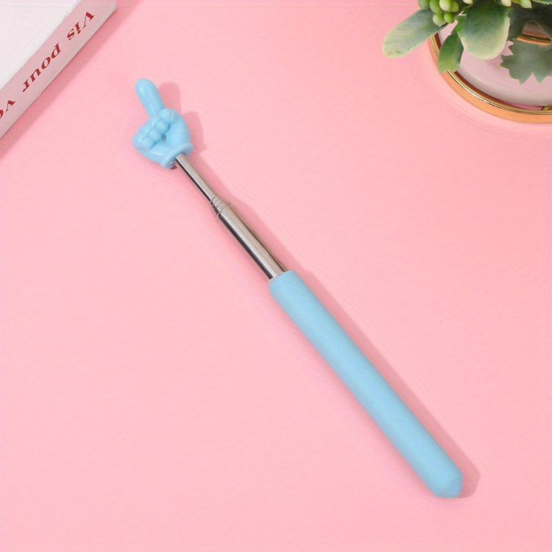 1pc Retractable Finger Reading Rods Stainless Steel Yellow Pink Green Purple