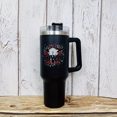 40oz Stainless Steel Water Bottle Insulated Tumbler Cup Portable Handle