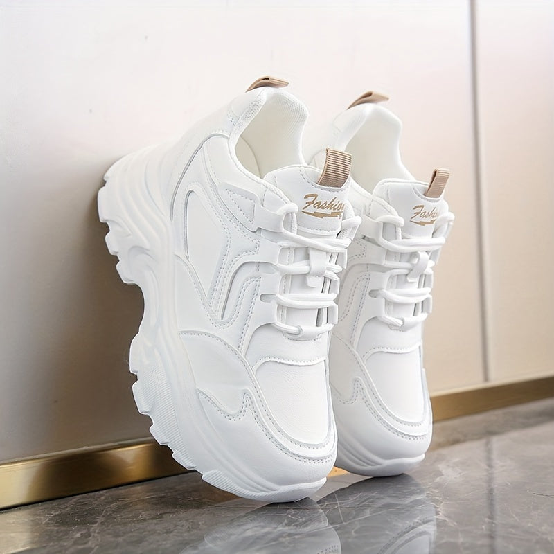 Thick Sole Shock Absorption Running Shoes Casual Wear Resistance Dad Shoes