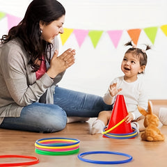 12pcs Plastic Toss Rings for Carnival Games Party Favors