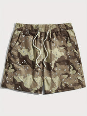 Men's Camo Shorts for Cycling Fitness Outdoor Activities