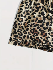 Leopard Print Cami Romper for Girls