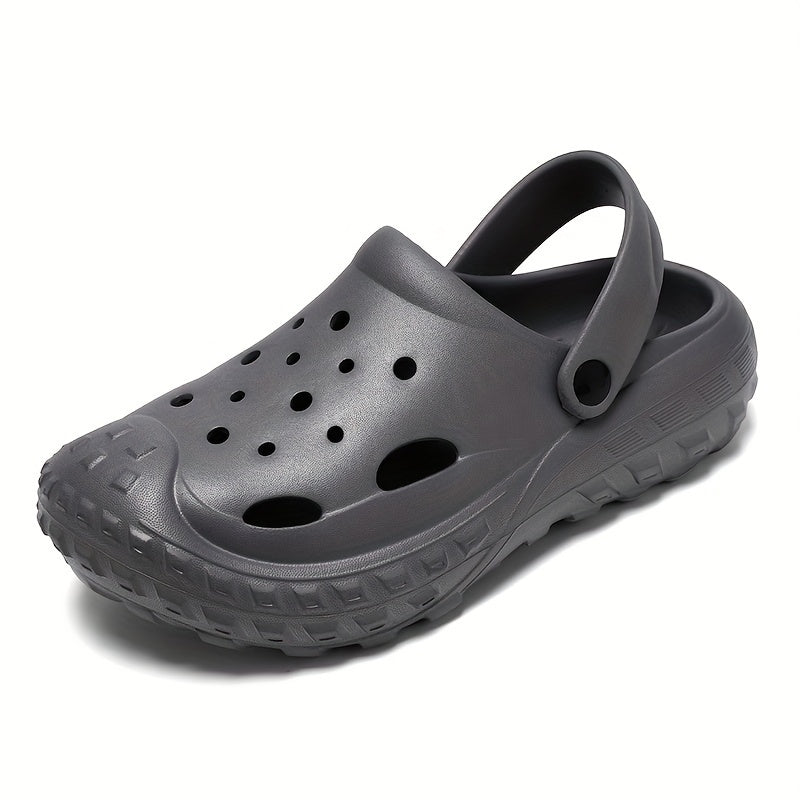 Men's Solid Clogs Comfy Non Slip Soft Sole Casual Slippers