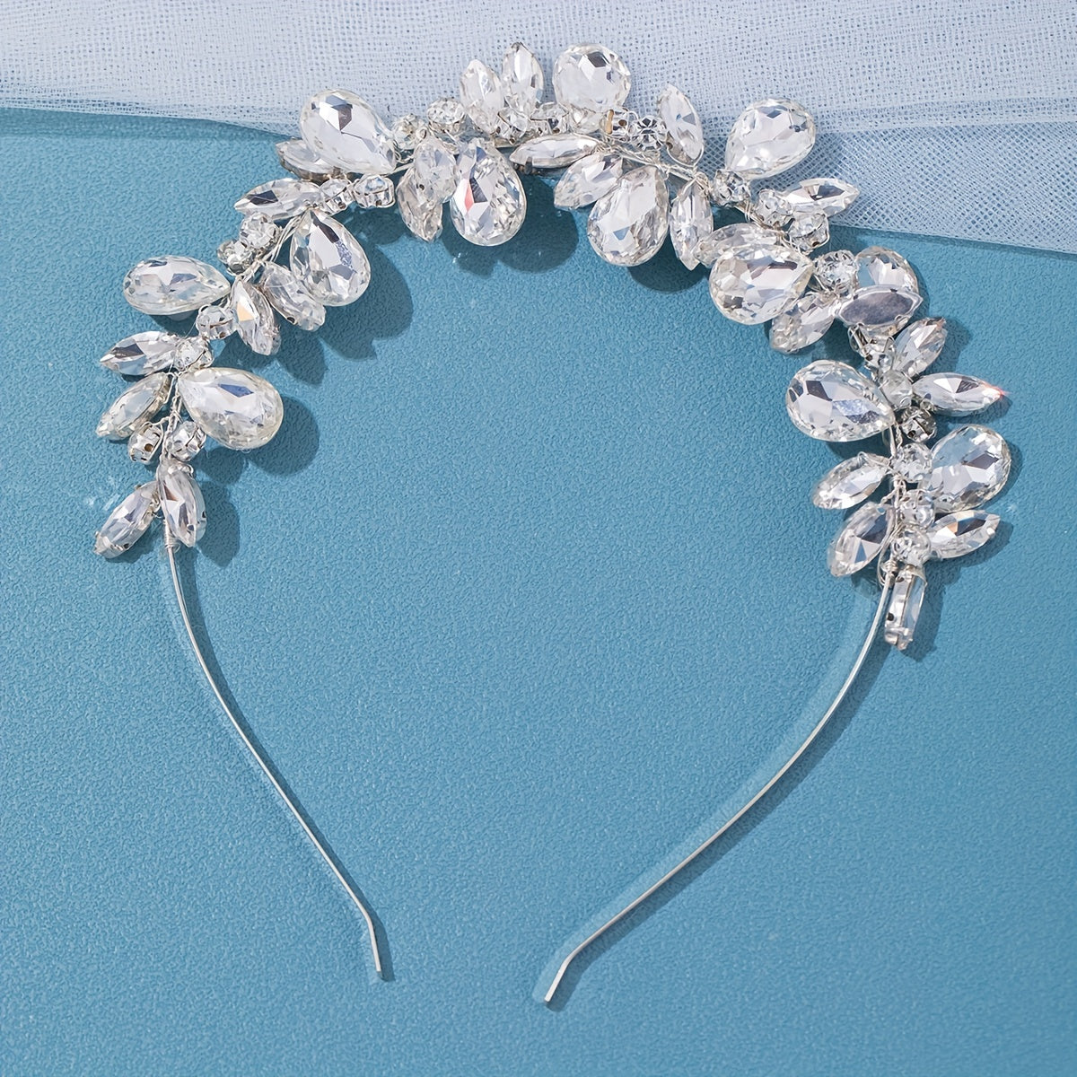 Girls Petal Rhinestone Headband Princess Fairy Hair Accessories