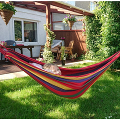 Portable Garden Hammock with Straps - Comfortable Fabric, 440lbs Capacity