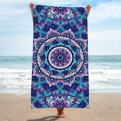 Bohemian Pattern Beach Towel Quick Drying Soft Absorbent Sand Resistant