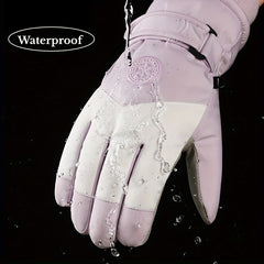 Winter Velvet Thickened Warm Gloves Windproof Waterproof Non slip Gloves