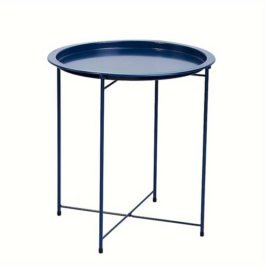 Foldable Round Tray Table for Flower Pots Books Ornaments