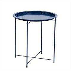 Foldable Round Tray Table for Flower Pots Books Ornaments