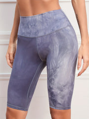 High Waist Tie Dye Yoga Shorts for Women